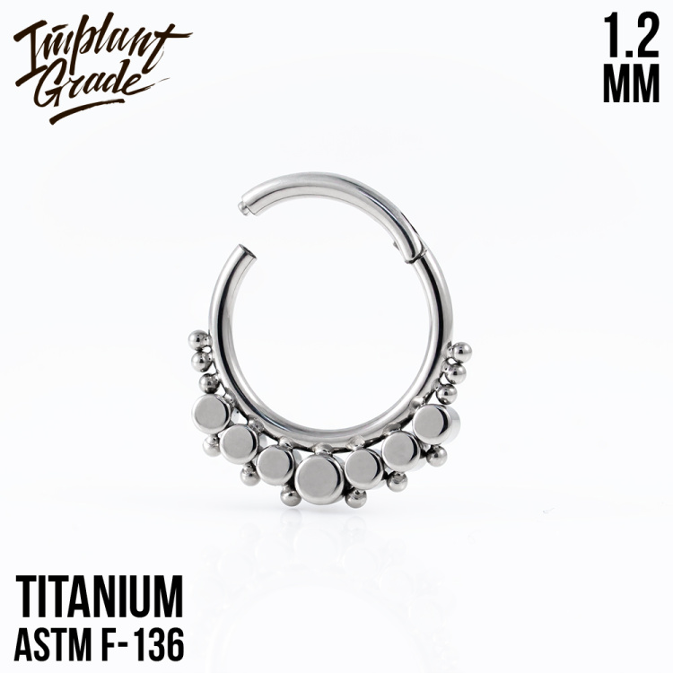 Кольцо-кликер Gino Implant Grade 1.2 мм титан Кольцо-кликер Gino Implant Grade 1.2 мм титан