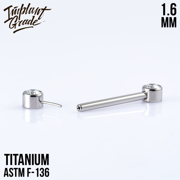 Штанга для груди Annie Безрезьбовая Implant Grade 1.6 мм титан