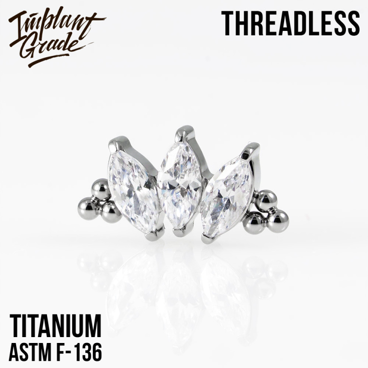Топ Marquise vol.2 Bead Безрезьбовой Implant Grade титан