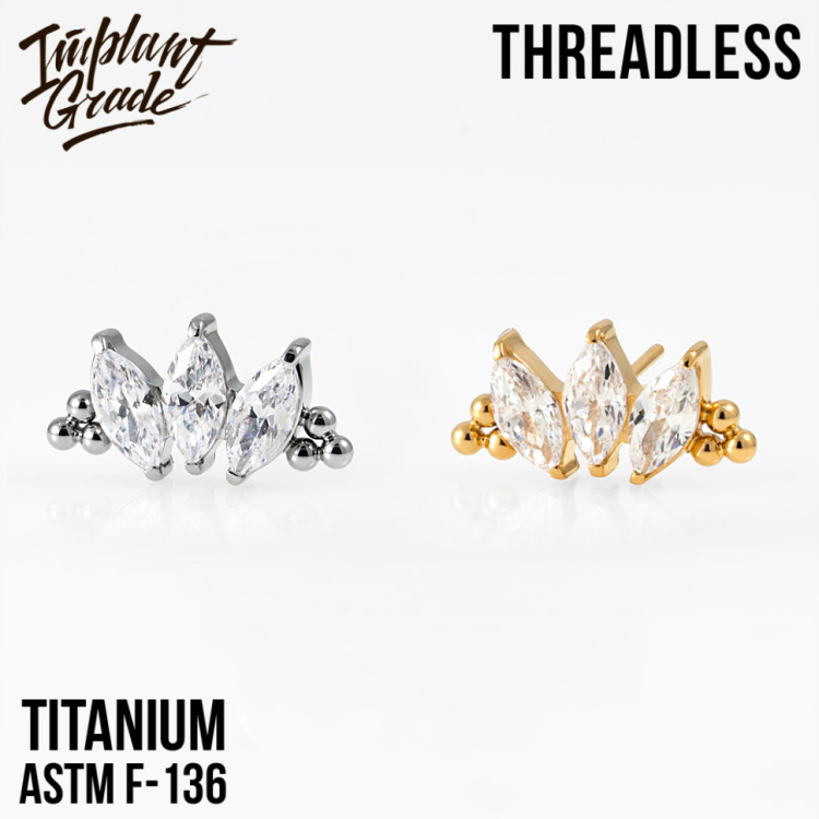 Топ Marquise vol.2 Bead Безрезьбовой Implant Grade титан