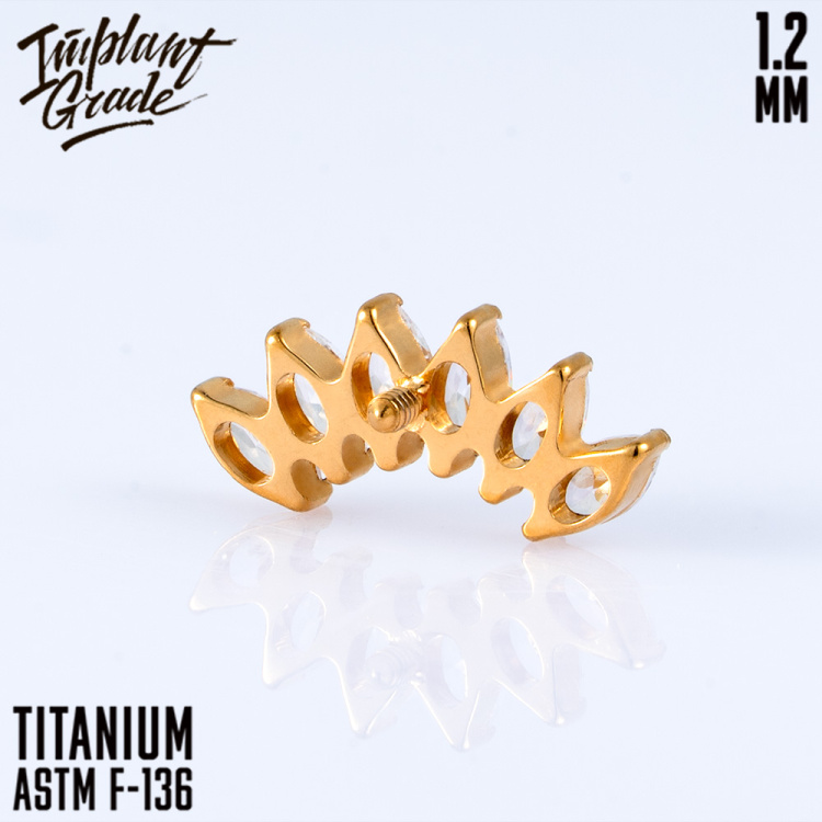 Накрутка 6 K Marquise mini Implant Grade 1.2 мм титан 