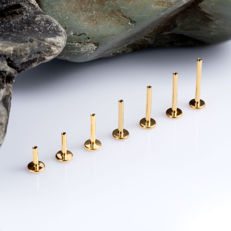 Ножка без резьбы Gold Implant Grade 1.2 мм титан+PVD, основа 4 мм