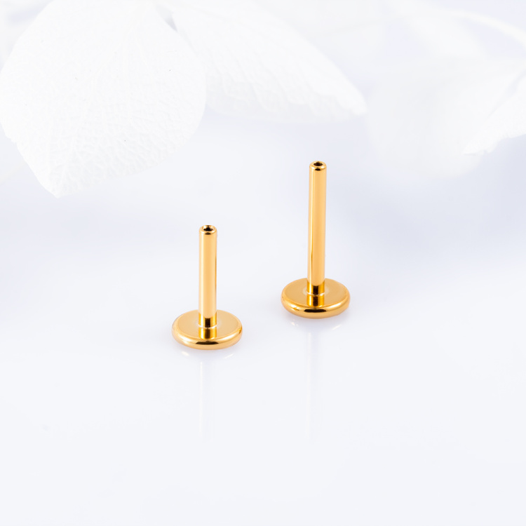 Ножка без резьбы Gold Implant Grade 1 мм титан+PVD, основа 4 мм Ножка без резьбы Gold Implant Grade 1 мм титан+PVD, основа 4 мм
