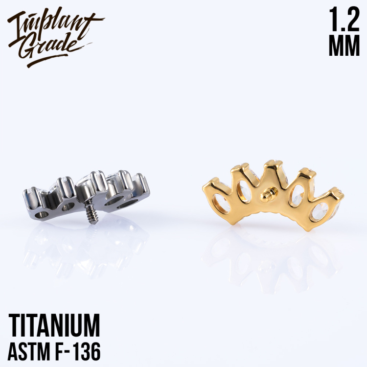 Накрутка 5K Marquise mini Implant Grade 1.2 мм титан