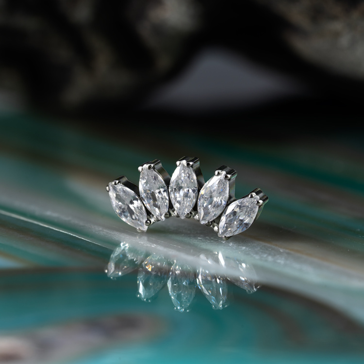 Накрутка 5K Marquise mini Implant Grade 1.2 мм титан