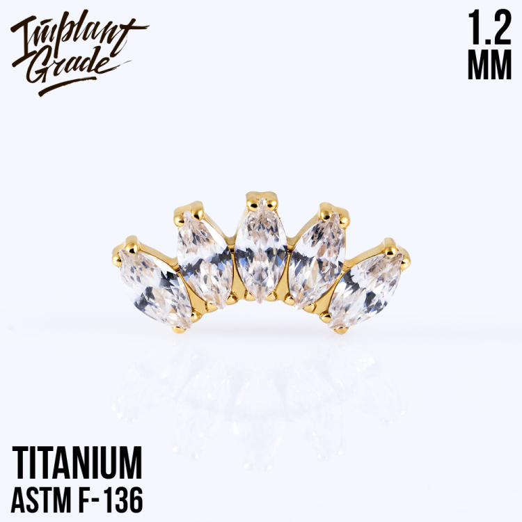 Накрутка 5K Marquise mini Implant Grade 1.2 мм титан
