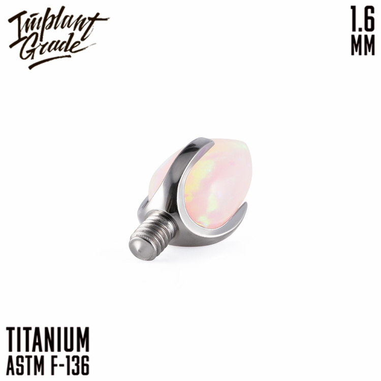 Накрутка Rosebud Opal Implant Grade 1.6 мм титан