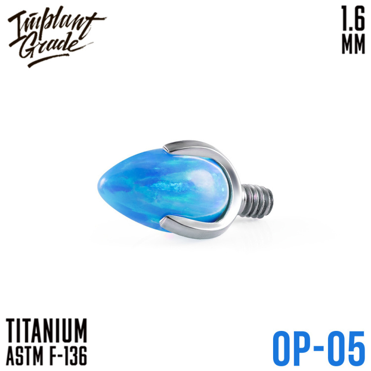 Накрутка Rosebud Opal Implant Grade 1.6 мм титан