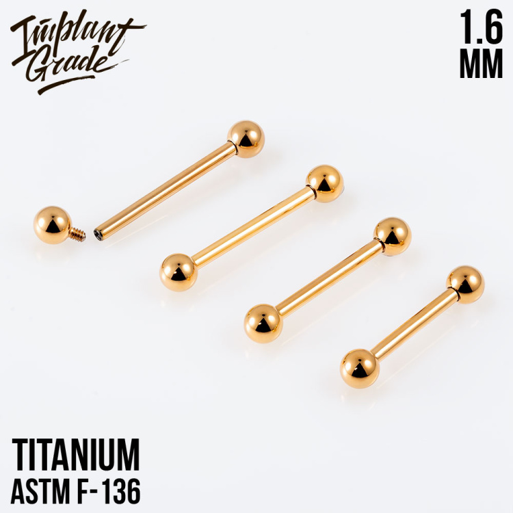 Штанга Implant Grade 1.6 мм шар 4 мм титан 