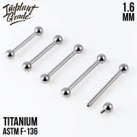 Штанга Implant Grade 1.6 мм шар 4 мм титан Штанга Implant Grade 1.6 мм шар 4 мм титан