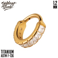 Кольцо-кликер Idol lite Gold Implant Grade 1.2 мм титан+PVD