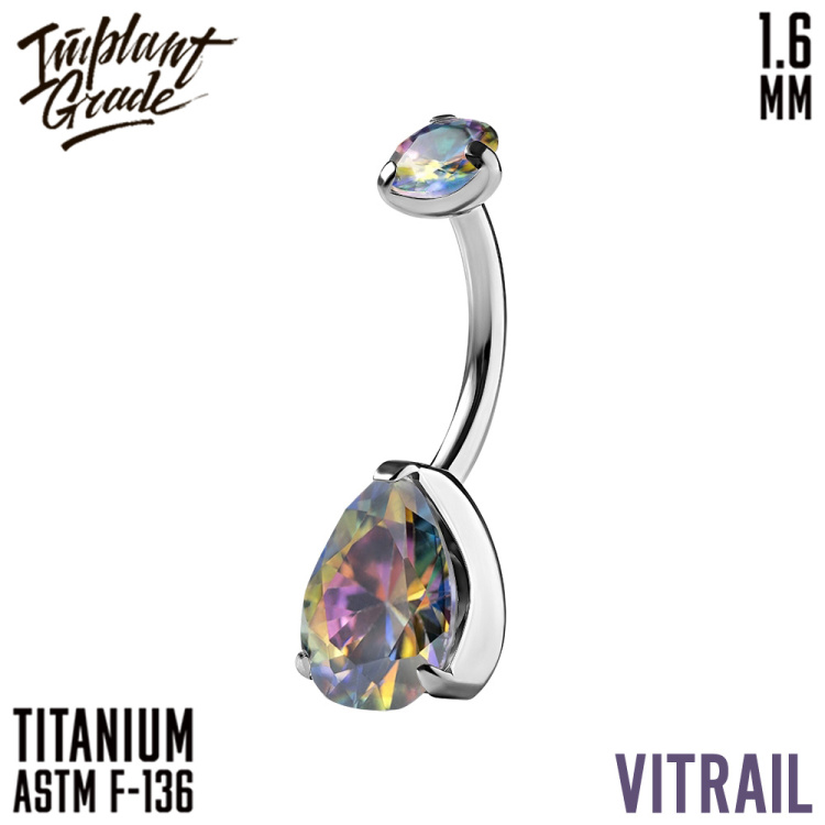 Банан Unusual Crystal Implant Grade 1.6 мм титан