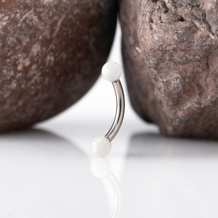 Микробанан с опалом Implant Grade 1.2 мм титан