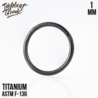 Кольцо-кликер Black Implant Grade 1 мм титан+PVD 