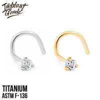 Нострил с кристаллом 3 лапки Implant Grade титан Нострил с кристаллом 3 лапки Implant Grade титан