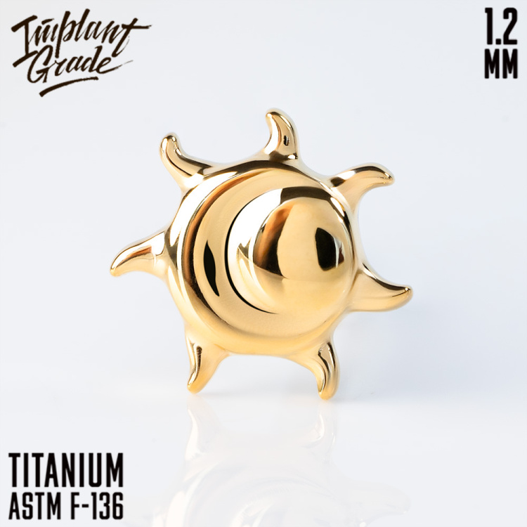 Накрутка Sun & Moon Gold Implant Grade 1.2 мм титан+PVD