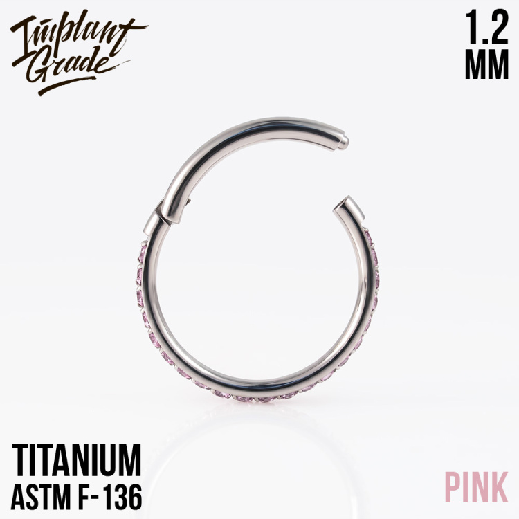 Кольцо-кликер Twilight CZ Implant Grade 1.2 мм титан
