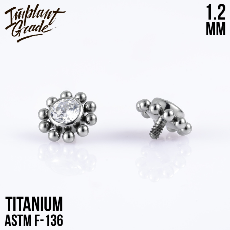 Накрутка Bead Flower Implant Grade 1.2 мм титан