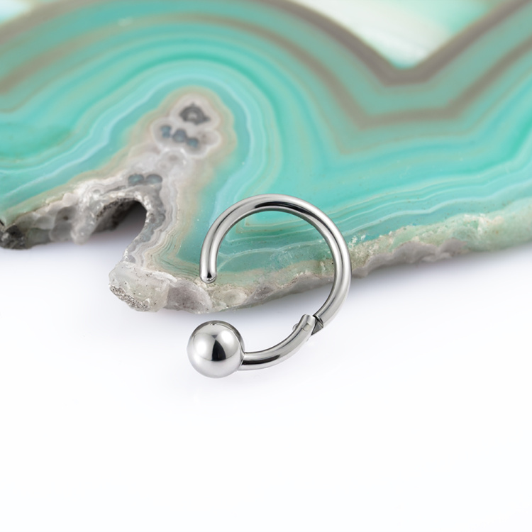 Кольцо-кликер с шаром Implant Grade 1.2 мм титан