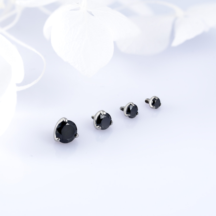 Накрутка Фианит Jet Implant Grade 1.2 мм титан