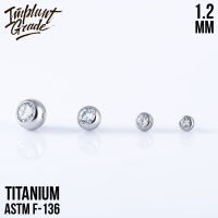 Накрутка Шар Фианит Implant Grade 1.2 мм титан