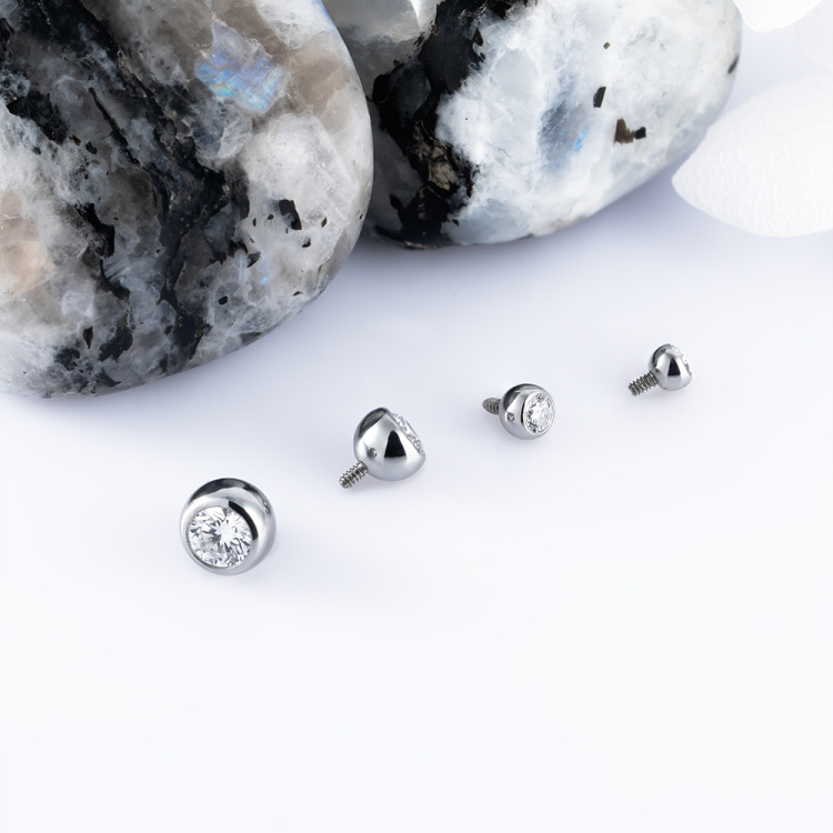 Накрутка Шар Фианит Implant Grade 1.2 мм титан