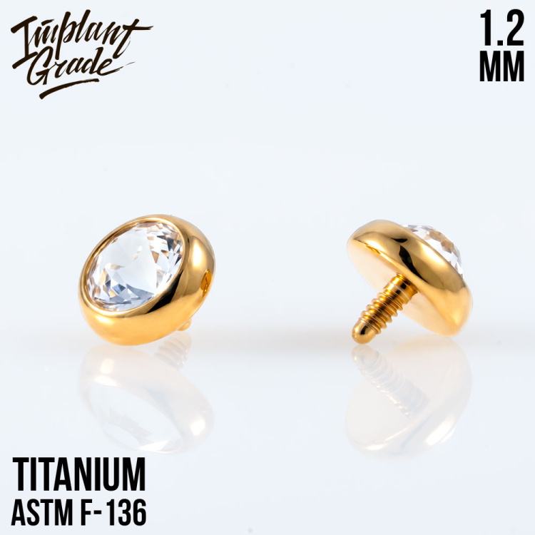 Накрутка Gold Crystal Implant Grade 1.2 мм титан+PVD