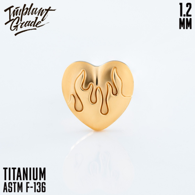 Накрутка Flame heart Implant Grade 1.2 мм титан 