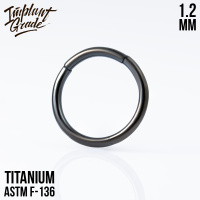 Кольцо сегмент Black Implant Grade 1.2 мм титан+PVD