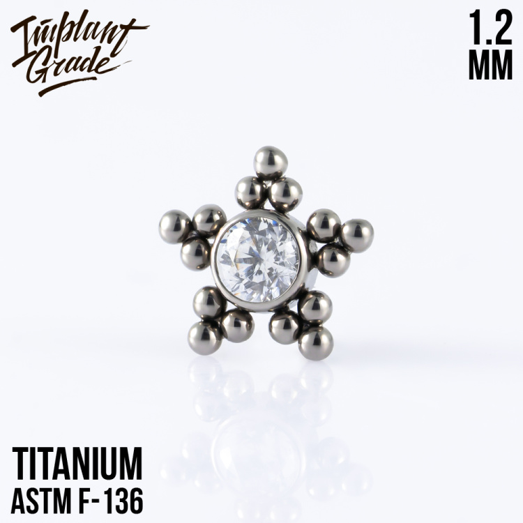 Накрутка 5 Fold Bead Implant Grade 1.2 мм титан