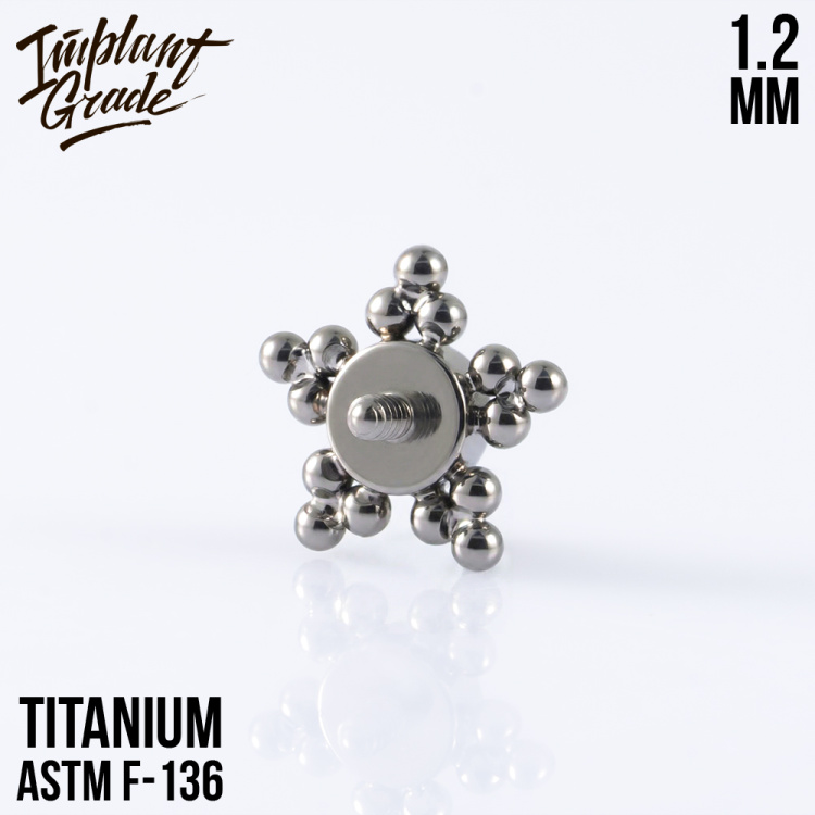 Накрутка 5 Fold Bead Implant Grade 1.2 мм титан