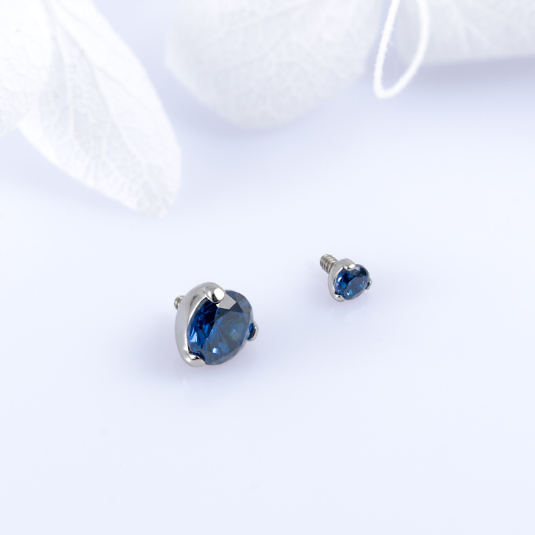 Накрутка Фианит Sapphire Implant Grade 1.2 мм титан