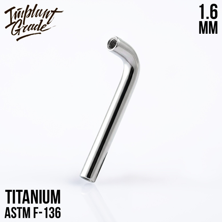 L-штанга Implant Grade 1.6 мм титан 