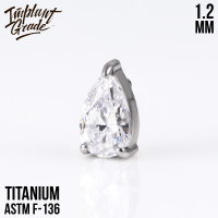 Накрутка Teardrop CZ Implant Grade 1.2 мм титан