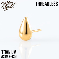 Топ Drop 3 D Gold Безрезьбовой Implant Grade титан+PVD