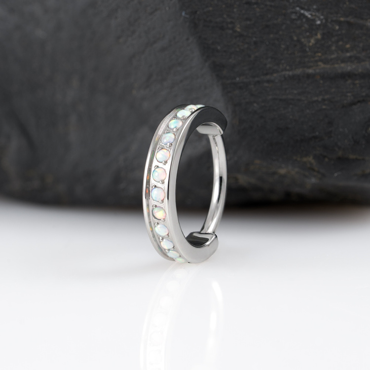 Кольцо-кликер Luxe Opal Implant Grade 1.2 мм титан