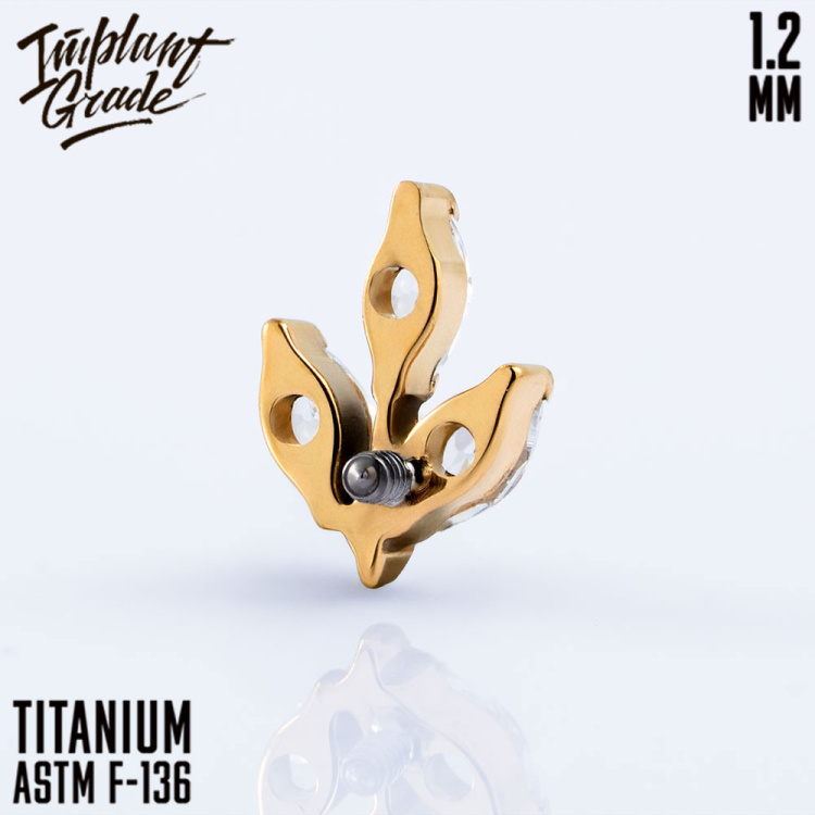 Накрутка Leaf Crystal Implant Grade 1.2 мм титан