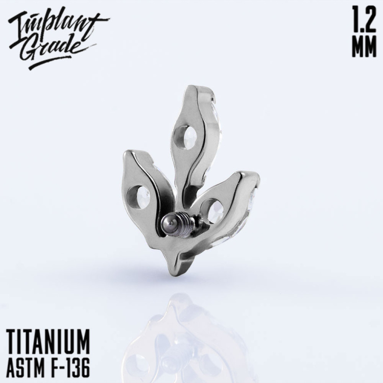 Накрутка Leaf Crystal Implant Grade 1.2 мм титан