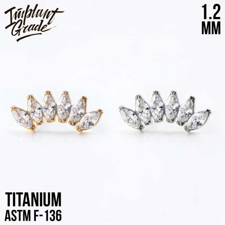Накрутка 6K NEW Marquise Implant Grade 1.2 мм титан Накрутка 6K NEW Marquise Implant Grade 1.2 мм титан
