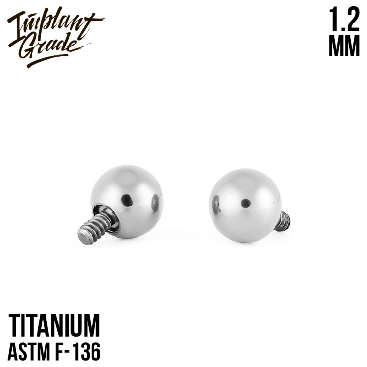 Шар с интернальной резьбой Implant Grade 1.2 мм титан 