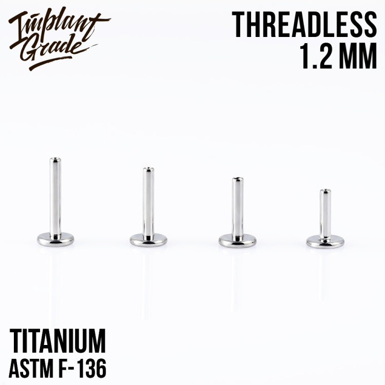 Ножка без резьбы Implant Grade 1.2 мм титан, основа 4 мм Ножка без резьбы Implant Grade 1.2 мм титан, основа 4 мм