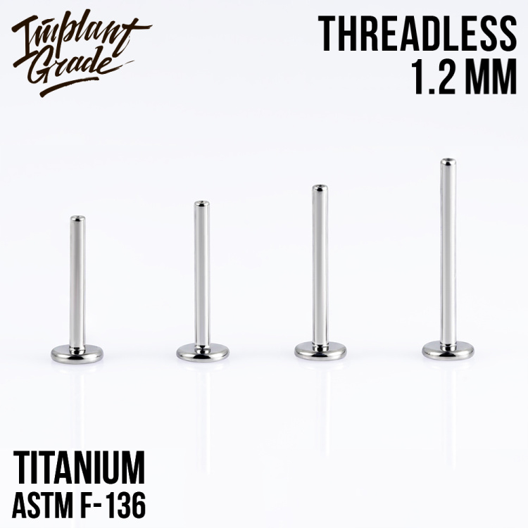 Ножка без резьбы Implant Grade 1.2 мм титан, основа 4 мм Ножка без резьбы Implant Grade 1.2 мм титан, основа 4 мм