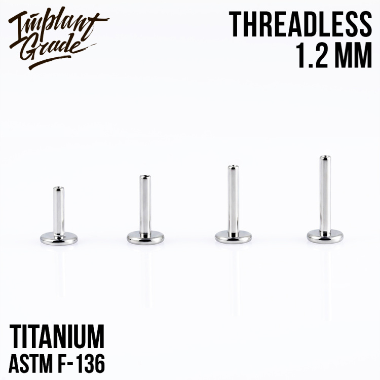 Ножка без резьбы Implant Grade 1.2 мм титан, основа 4 мм Ножка без резьбы Implant Grade 1.2 мм титан, основа 4 мм