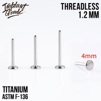 Ножка без резьбы Implant Grade 1.2 мм титан, основа 4 мм Ножка без резьбы Implant Grade 1.2 мм титан, основа 4 мм