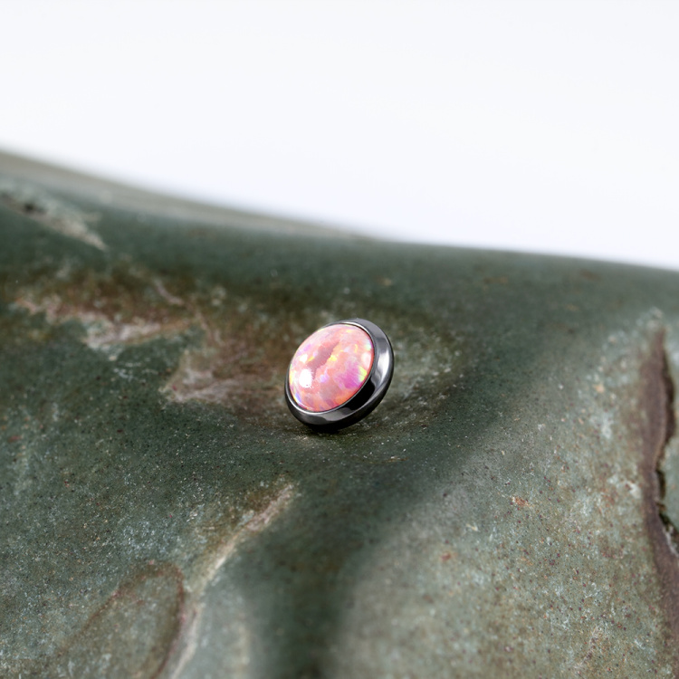 Накрутка с опалом 24 Implant Grade 1.6 мм титан