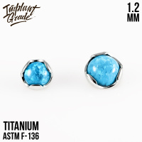 Накрутка Wave с опалом 06 Implant Grade 1.2 мм титан