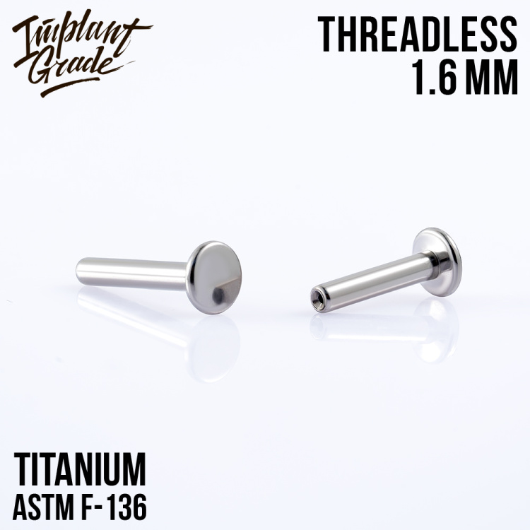 Ножка без резьбы Implant Grade 1.6 мм титан, основа 4 мм Ножка без резьбы Implant Grade 1.6 мм титан, основа 4 мм