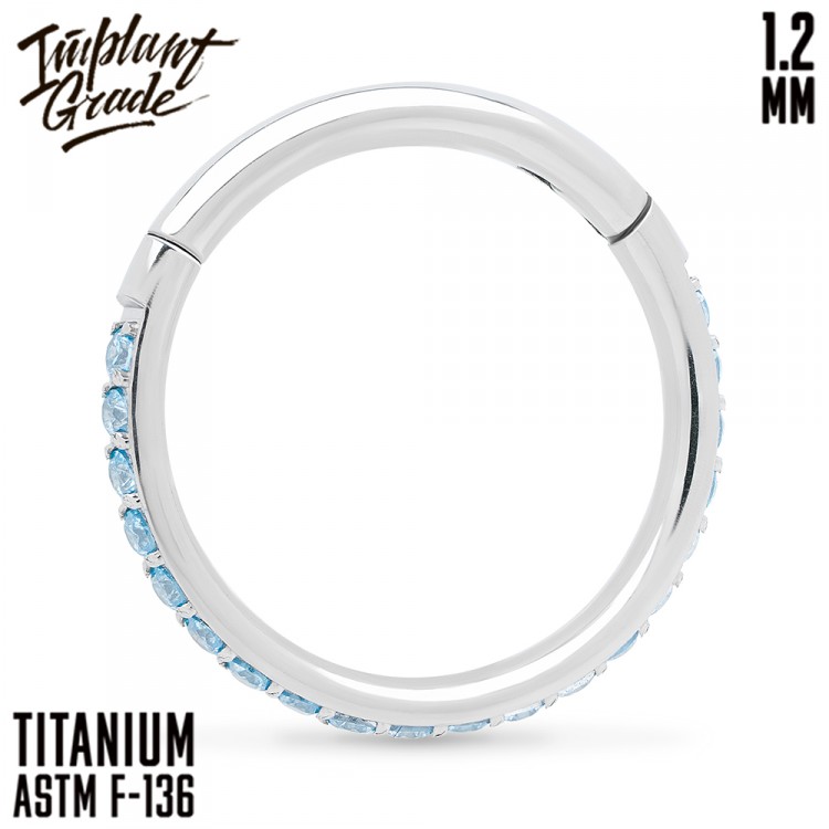 Кольцо-кликер Twilight Aqua Implant Grade 1.2 мм титан