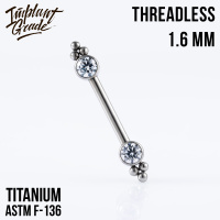 Штанга для груди Nancy Безрезьбовая Implant Grade 1.6 мм титан