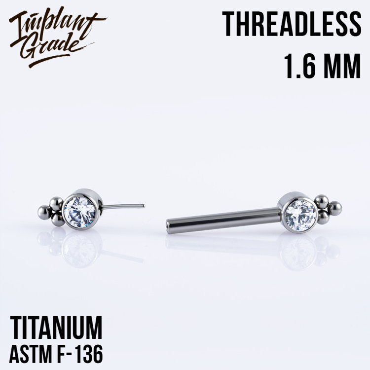 Штанга для груди Nancy Безрезьбовая Implant Grade 1.6 мм титан